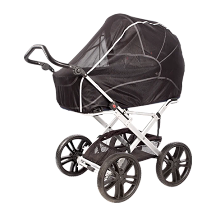 Regnslag, insektnet og refleksovertræk til barnevogn fra Odder og Tullsa